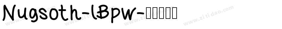 Nugsoth-lBpw字体转换