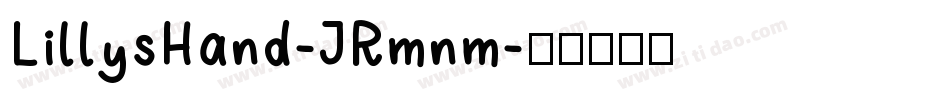 LillysHand-JRmnm字体转换