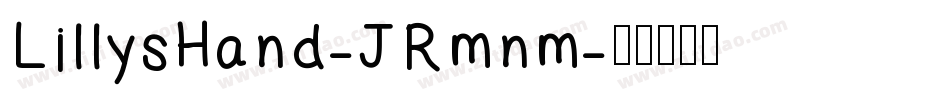 LillysHand-JRmnm字体转换