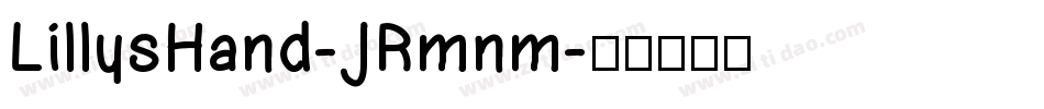 LillysHand-JRmnm字体转换