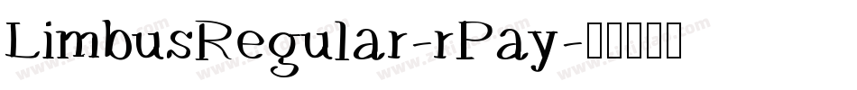 LimbusRegular-rPay字体转换