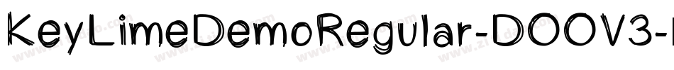 KeyLimeDemoRegular-DOOV3字体转换