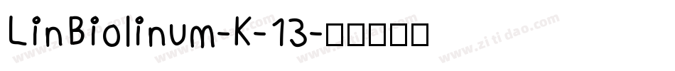 LinBiolinum-K-13字体转换