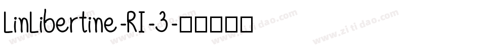 LinLibertine-RI-3字体转换