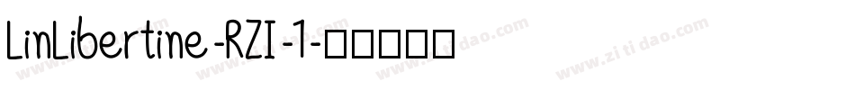 LinLibertine-RZI-1字体转换