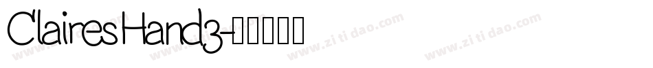 ClairesHand3字体转换