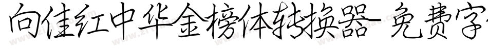 向佳红中华金榜体转换器字体转换