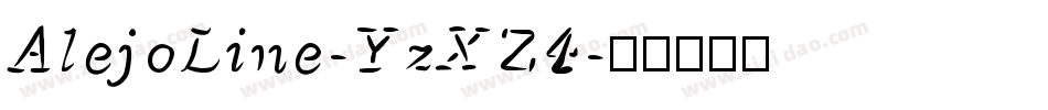 AlejoLine-YzXZ4字体转换