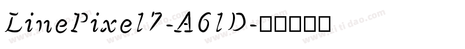 LinePixel7-A6lD字体转换