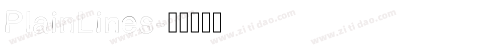 PlainLines字体转换