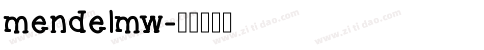 mendelmw字体转换