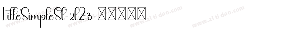 LitleSimpleSt-2lZ3字体转换