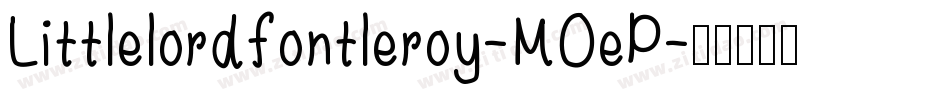 Littlelordfontleroy-MOeP字体转换