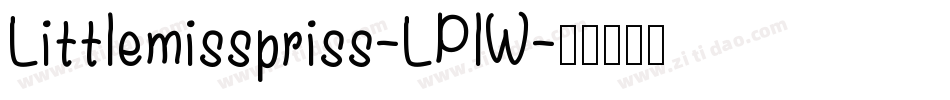 Littlemisspriss-LPlW字体转换