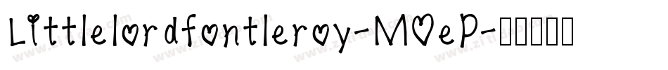 Littlelordfontleroy-MOeP字体转换