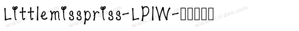 Littlemisspriss-LPlW字体转换