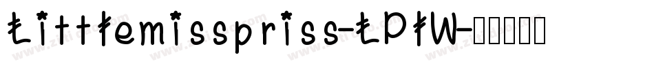 Littlemisspriss-LPlW字体转换