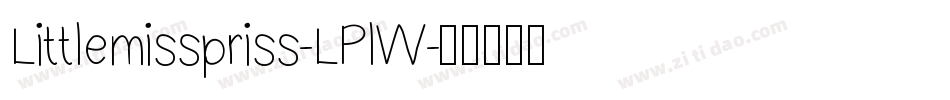 Littlemisspriss-LPlW字体转换
