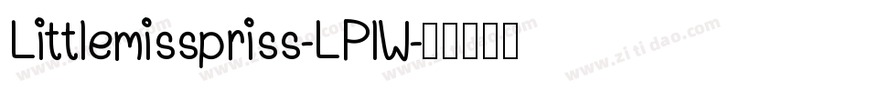 Littlemisspriss-LPlW字体转换