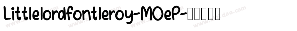 Littlelordfontleroy-MOeP字体转换