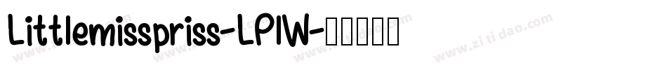 Littlemisspriss-LPlW字体转换