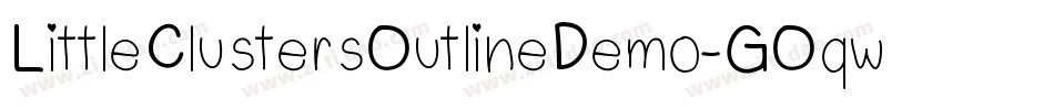 LittleClustersOutlineDemo-GOqwq字体转换
