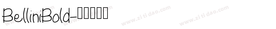 BelliniBold字体转换