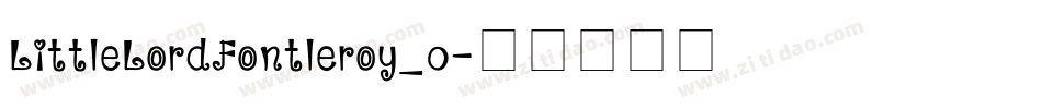 LittleLordFontleroy_0字体转换