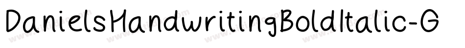 DanielsHandwritingBoldItalic-GABG字体转换
