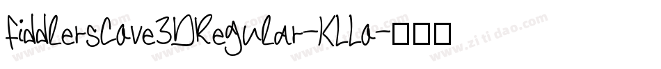 FiddlersCove3DRegular-KLLo字体转换