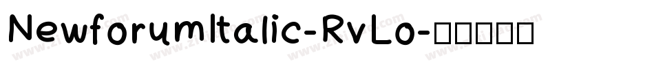 NewforumItalic-RvLo字体转换