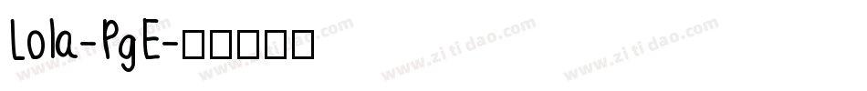Lola-PgE字体转换