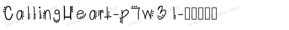 CallingHeart-p7w31字体转换