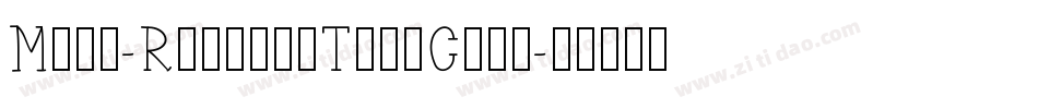 Mesa-RegularTallCaps字体转换