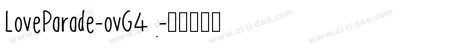 LoveParade-ovG4字体转换