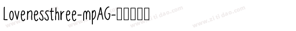 Lovenessthree-mpAG字体转换
