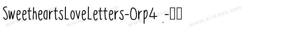 SweetheartsLoveLetters-0rp4字体转换