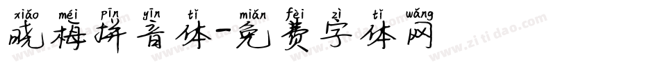 晓梅拼音体字体转换