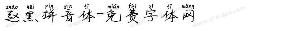 赵黑拼音体字体转换