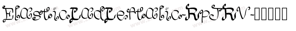 ElasticLadLeftalic-RpJRV字体转换