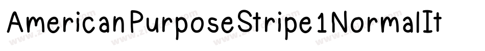AmericanPurposeStripe1NormalItalic-31Lp字体转换