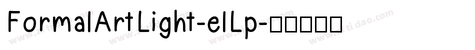 FormalArtLight-elLp字体转换