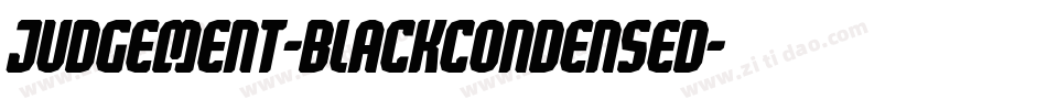 Judgement-BlackCondensed字体转换