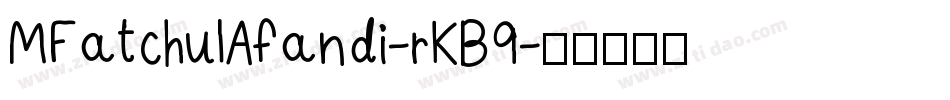 MFatchulAfandi-rKB9字体转换