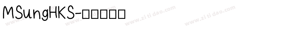 MSungHKS字体转换