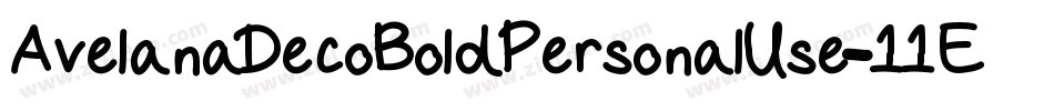 AvelanaDecoBoldPersonalUse-11Ej字体转换