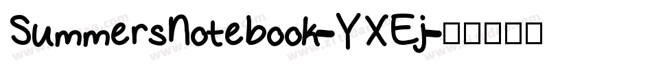 SummersNotebook-YXEj字体转换