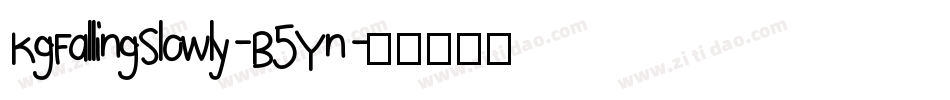 KgFallingSlowly-B5Yn字体转换