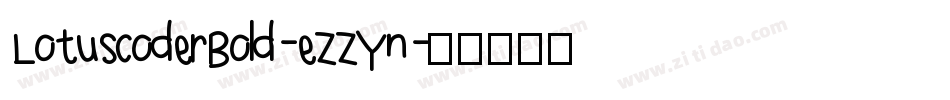 LotuscoderBold-eZZYn字体转换