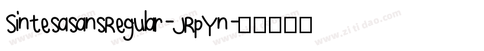 SintesasansRegular-JRpYn字体转换